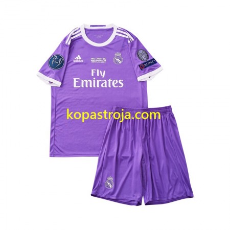 Billiga Fotbollströjor Real Madrid 2016 Retro Barn Borta tröja Kortärmad